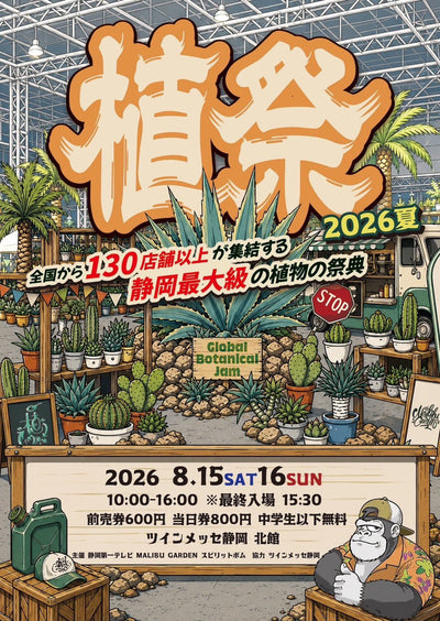8月15日・16日 静岡「植祭」へ出店いたします!